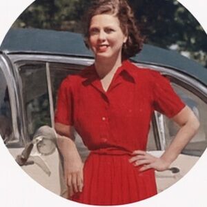 Vintage- Rhodes Collection, Inc. Deep V-neck Dress